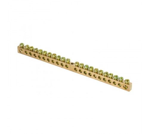 Шина PEN "ноль-земля" (6х9мм) 22 отверстия латунь крепеж по центру EKF PROxima  sn0-63-22  EKF