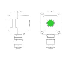 Взрывонепроницаемый пост управления из алюминия LCSD-01-B-MB-P1G(11)x1-PBMB-ANP15BMB  LCSD21000029  DKC