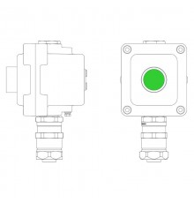Взрывонепроницаемый пост управления из алюминия LCSD-01-B-MC-P1G(11)x1-PCMB-KAEPM3MHK-20  LCSD21000030  DKC