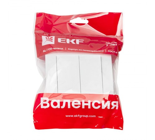 Валенсия выключатель 2-кл. 10А белый EKF PROxima   EWV10-023-10   EKF