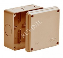 Коробка распределительная Тусо о/п 100х100х50мм без гермовводов не распр.горение HF  67049НГ  Рувинил