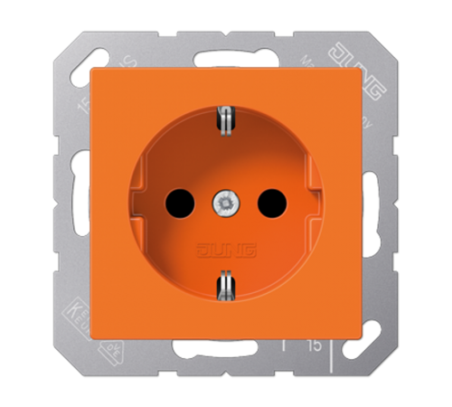 Штепсельная розетка SCHUKO 16A 250V~; термопласт; оранжевый  A1520BFO  Jung