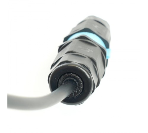 Соединитель-коннектор разъемный с замком 3-контактный, с пружинным контактом IP68, черный, LD540  49193  STEKKER