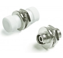 Адаптер проходной оптический FA-S00Z-FC/FC-N/WH-SL FC-FC, SM/MM, simplex, корпус металл, белые колпачки  243948  Hyperline