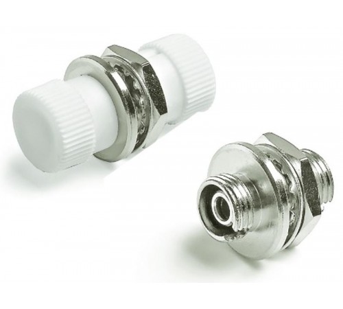 Адаптер проходной оптический FA-S00Z-FC/FC-N/WH-SL FC-FC, SM/MM, simplex, корпус металл, белые колпачки  243948  Hyperline