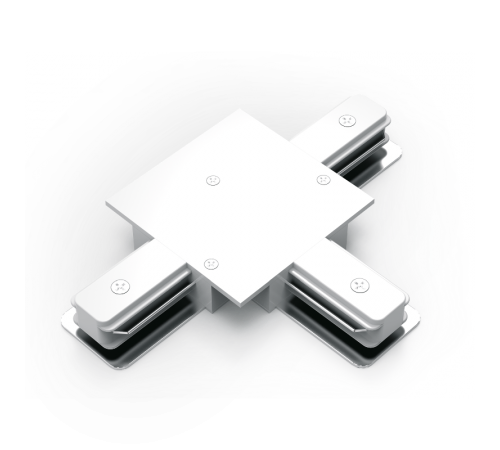 Коннектор для встраиваемого шинопровода осветительного (T) белый  TR136  Gauss