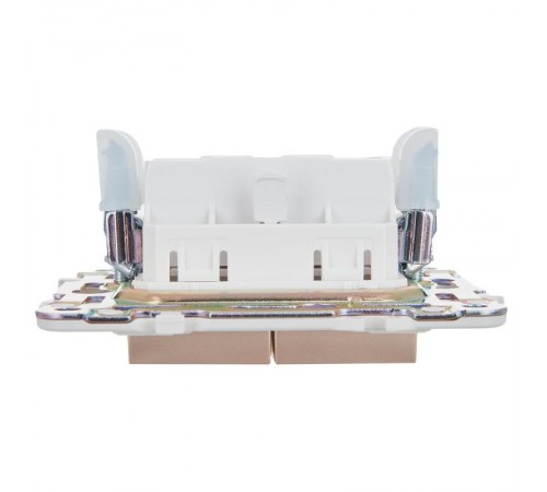 SKANDY Выключатель 2-клавишный с индикацией 10А SK-V09Sa песочный  SK-V20-1-10-K98  IEK