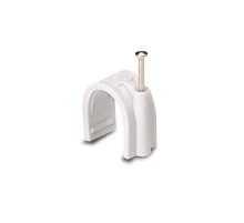 Зажим для круглого кабеля диам.13мм белый (100шт)  05796  ABB