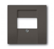 ABB Basic 55 Шато (чёрный) Накладка аудиорозетки и ТЛФ/комп ТАЕ розеток  1724-0-4315   2CKA001724A4315  ABB