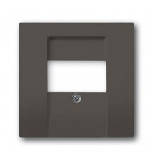 ABB Basic 55 Шато (чёрный) Накладка аудиорозетки и ТЛФ/комп ТАЕ розеток  1724-0-4315   2CKA001724A4315  ABB