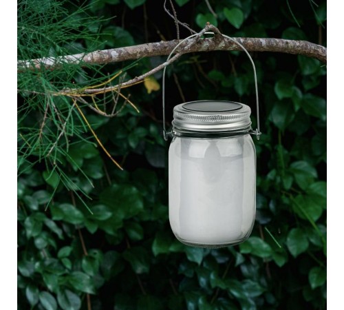 Cветильник садовый декоративный SL-GL14-JAR-3 на солнечной батарее, стекло, металл, прозрачный, 13,5 см  Б0032580  ЭРА