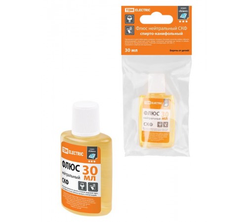 Флюс нейтральный СКФ, спирто-канифольный, 30 мл, дозатор, инд. упаковка, серия "Алмаз"  SQ1025-1506  TDM