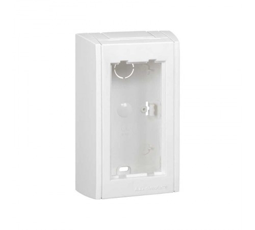 Simon Connect Блок настенный на 1 S-модуль Сима Про, поверхностный монтаж, белый  SBC100-9  Simon