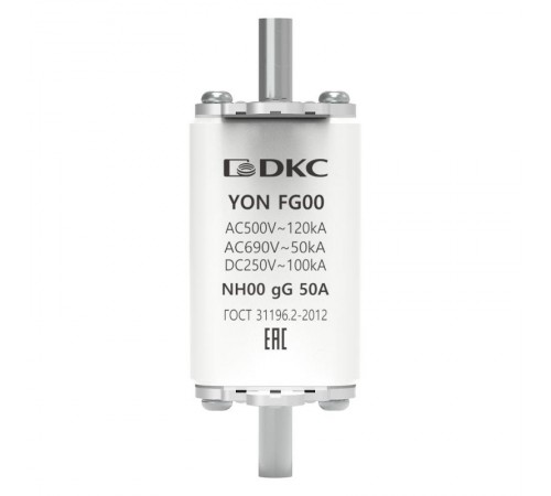 Предохранитель YON ножевого типа FG00 с одинарной индикацией 50А  1FG00-0050  DKC