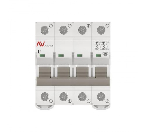 Выключатель автоматический AV-10 DC 4P 1A (L) 10kA AVERES  mcb10-DC-4-01L-av  EKF
