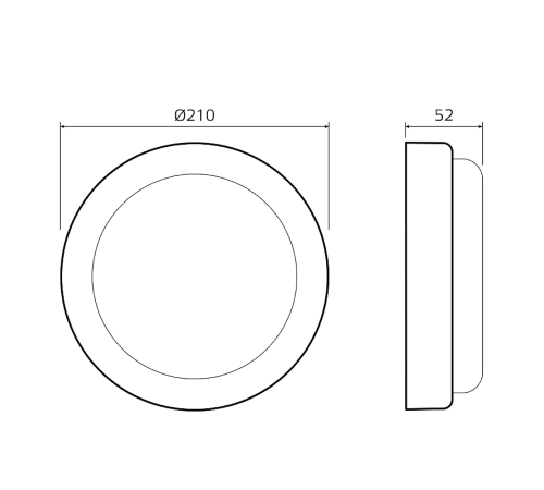 Светильник светодиодный  LITE IP65  D210*52 30W 2400lm 6500K ЖКХ круглый 1/20  126418330  Gauss