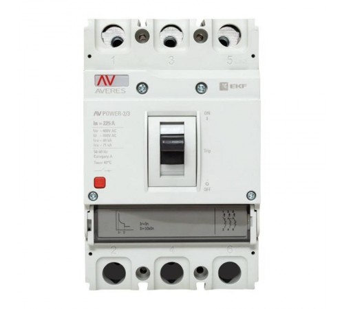 Выключатель автоматический AV POWER-2/3 225А 80kA TR AVERES  mccb-23-225H-TR-av  EKF