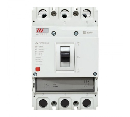 Выключатель автоматический AV POWER-2/3 225А 80kA TR AVERES  mccb-23-225H-TR-av  EKF