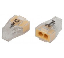 Клемма  NO-225-363 быстрозажимная 773-602 прозрачная 2-проводная 0.75-4.0 мм2 (упаковка 50 шт.)  Б0067890  ЭРА