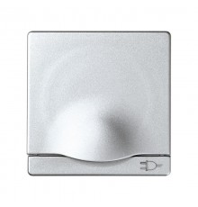 Simon 82 Накладка с крышкой с защитными шторками для двухполюсной розетки с заземляющим контактом, S82 Detail  82090-93  Simon