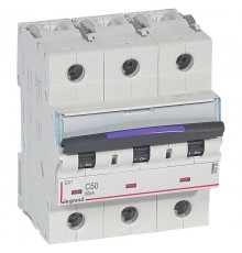 Выключатель автоматический трехполюсный DX3 50А C 50кА (4,5 мод)  410166  Legrand