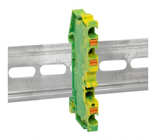 Клеммная колодка пружинная 4 Push-in 3 вывода земля PIT-4-3-pe  EKF
