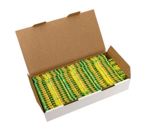 Клеммная колодка пружинная 4 Push-in 3 вывода земля PIT-4-3-pe  EKF