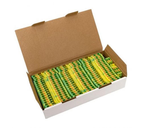 Клеммная колодка пружинная 4 Push-in 3 вывода земля PIT-4-3-pe  EKF