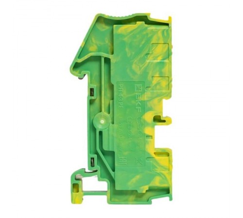 Клеммная колодка пружинная 4 Push-in 3 вывода земля PIT-4-3-pe  EKF