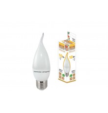 Лампа светодиодная WFС37-10 Вт-230 В -4000 К-E27 (свеча на ветру) Народная  SQ0340-1601  TDM