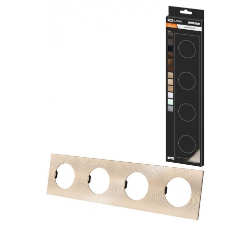 Рамка четверная шампань, алюминий, текстурированный, "Байкал"   SQ1819-0558  TDM