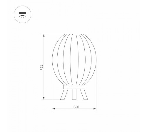 Светильник LGD-PEARL-BOLL-H574-12W Warm3000 (GR, 164 deg, 230V) (Arlight, IP65 Металл, 3 года)  030005  Arlight