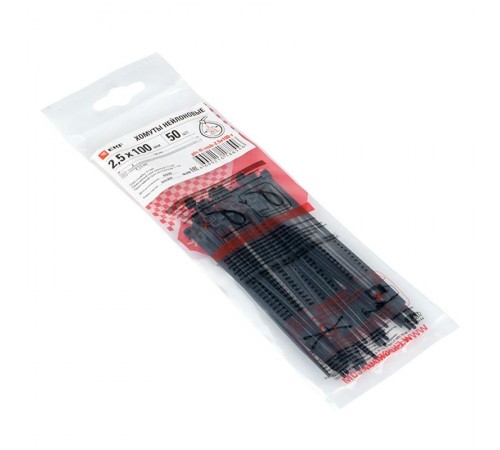 Хомут P6.6 стандартный (ч), 2.5x100 (50шт) FlexLock PROxima  plc-fl-ctsb-2.5x100-r  EKF