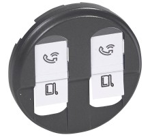 Celiane Графит Накладка компьютерной 2-ой розетки  067952  Legrand