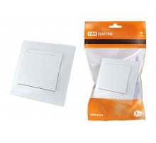 Розетка 2П+З 16А 250В с защ. шт. с крышкой белая "Лама"   SQ1815-0014  TDM