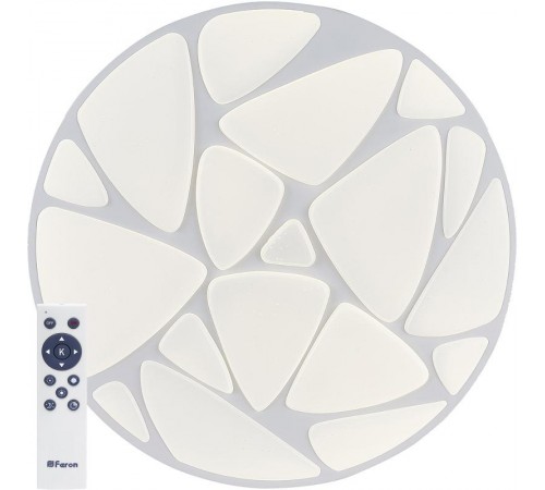 Светильник светодиодный декоративный бытовой накл. с пультом AL4061 тарелка 72W 3000К-6000K белый  41233  Feron