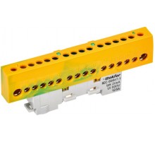 TEKFOR Шина PE "земля" изолированная на универсальном держателе 8х12-16-ЖЗ  TF-NN20-16-KL-K52  IEK