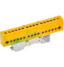 TEKFOR Шина PE "земля" изолированная на универсальном держателе 8х12-16-ЖЗ  TF-NN20-16-KL-K52  IEK