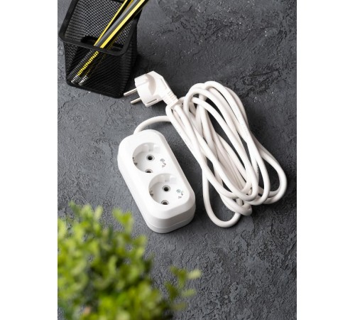 Удлинитель "Эксперт"  2 гнезда 5 метров 16А/3,5кВт с заземлением ПВС 3х1 EKF PROxima  UBA16-310-2-05  EKF