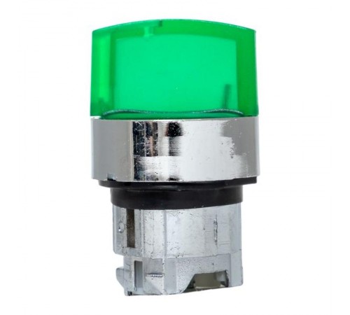Исполнительный механизм переключателя ХB4 зеленый на 2 положения возвратный без фиксации, с подсветкой с короткой ручкой EKF PROxima    XB4BD2L-G   