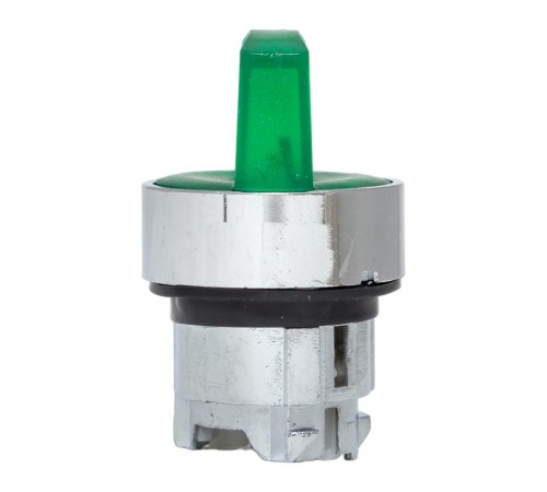 Исполнительный механизм переключателя ХB4 зеленый на 2 положения возвратный без фиксации, с подсветкой с короткой ручкой EKF PROxima    XB4BD2L-G   