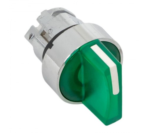 Исполнительный механизм переключателя ХB4 зеленый на 2 положения возвратный без фиксации, с подсветкой с короткой ручкой EKF PROxima    XB4BD2L-G   