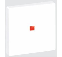 Simon Connect Клавиша с красн.окошком для прох.выкл. с подсв. К302, К45, алюминий  K112-8  Simon