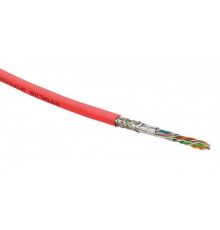 SFUTP4-C5E-S24-IN-PVC-RD-305 (305 м) Кабель витая пара SF/UTP, категория 5e, 4 пары(24 AWG),одножил.(solid) PVC  444636  Hyperline