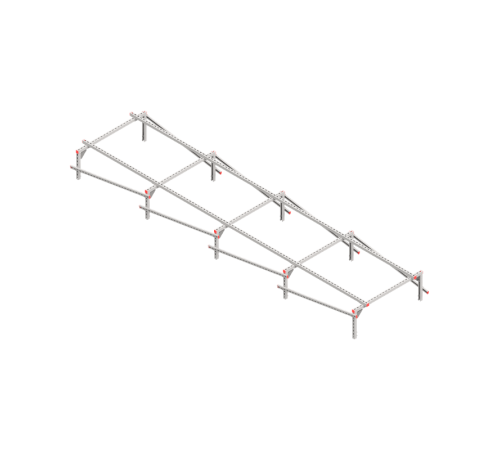 Опорная конструкция для установки оборудования TECHNORAPTOR 1200х5000 тип 2 HD  KM-TR-SSEI-1200-5000-2 HD  КМ - профиль