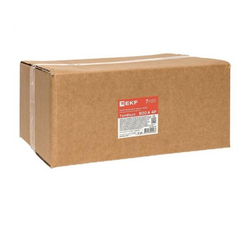 Рубильник 800A 4P без рукоятки управления TwinBlock  tb-s-800-4p  EKF