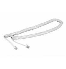 Телефонный шнур, витой трубочный RJ-10(4P-4C), длина 7 метров, белый  18-2071  REXANT