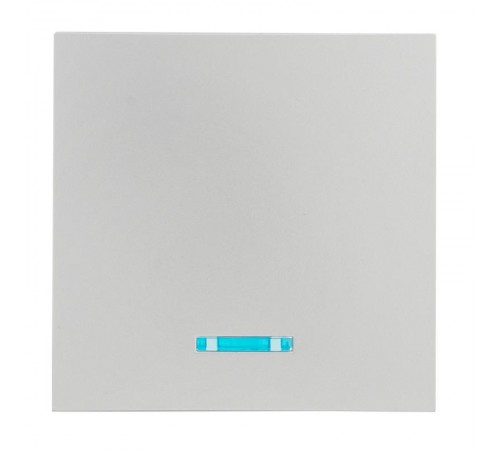 Валенсия лицевая панель выключателя 1-кл. с индикатором 10А сталь EKF PROxima   ESV10-L-121-30   EKF