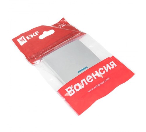 Валенсия лицевая панель выключателя 1-кл. с индикатором 10А сталь EKF PROxima   ESV10-L-121-30   EKF