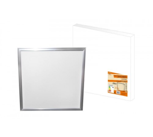 Ультратонкая светодиодная панель ЛП 02 595х595, 3200 лм 40 Вт 4000 К хром, без драйвера, Народная  SQ0329-0232  TDM